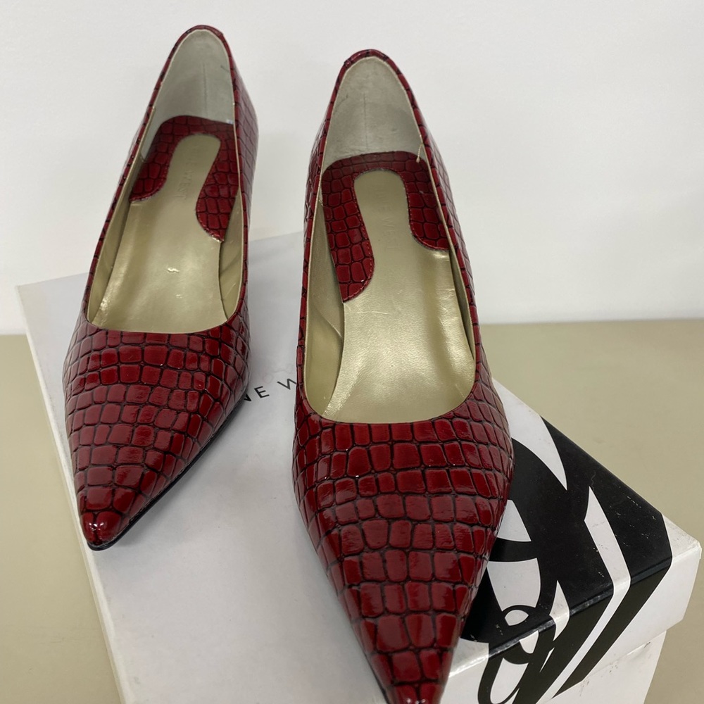 New dark red shoes